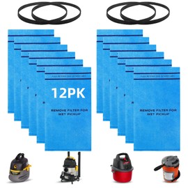 GFHFJH Filtro para aspiradora,Wet/Dry bolsas para aspiradora Aplicable a koblenz,Compatible con WS01025F2,artesano 9-38737,VF2000,Diez paquetes de bolsas filtrantes desechables más cuatro correas