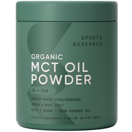 Unflavored Organic MCT Oil Powder Keto & Vegan MCTs C8 C10 Non-GMO & Gluten Free