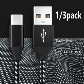Unbranded 3Pack 3/6/10Ft USB to Type-C Cable Fast Charger Charging Data Sync Cord - 3FT, 1 Pack(Only one)