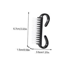 MERRYHAPY Manicure Home Nail Fingernail Nail Scrub Set 10 Pcs Compact Horn Brush Tool