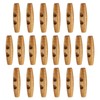 HARFINGTON 20pcs Wooden Toggle Buttons 50mm / 2" Wood Olive