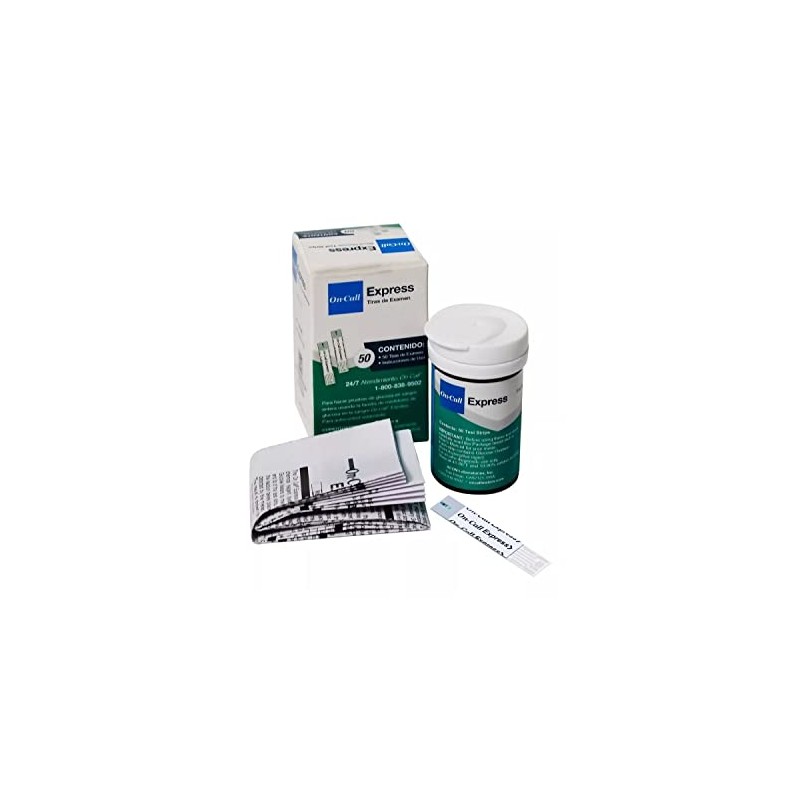 Tiras Reactivas para Glucometro On Call Express - Caja con