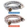 Watflow Stainless Steel Washing Machine Hoses with 90 Degree Elbow,