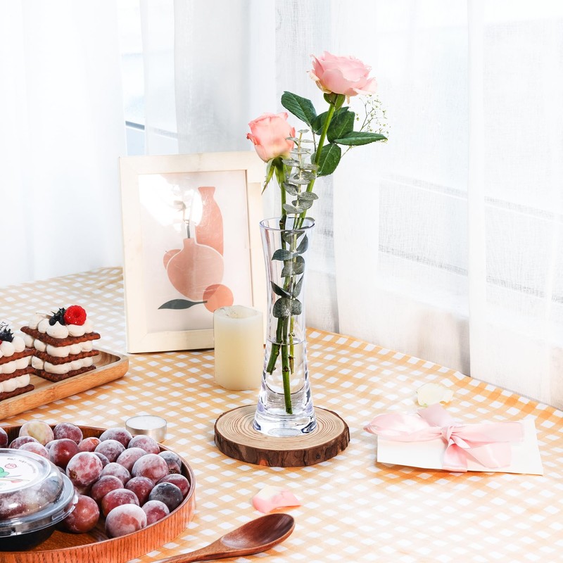 ComSaf Vase Unbreakable, Stylish, Flower Base, Polycarbonate, Transparent, Hydroponic, Interior