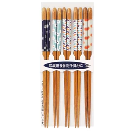Ishida 67223 Paradise Chopsticks, 5 Pairs, Dishwasher Safe, Made in Japan