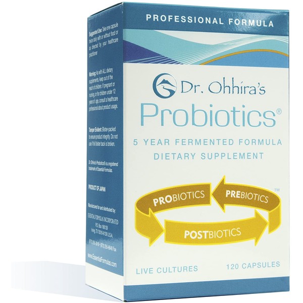 Dr. Ohhira’s Probiotics Professional Formula with 5 Year Fermented Prebiotics, Live Active Probiotics and The only Product with Postbiotic Metabolites, 120 Capsules