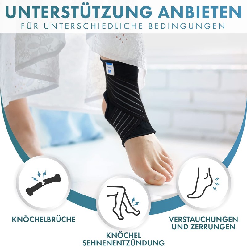 Actesso Elastic Ankle Dressing Bandage - Ankle Joint with Wrap