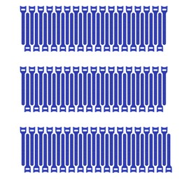 Pasow 100pcs 6-Inch Reusable Fastening Cable Ties Adjustable Wire Management (Blue)