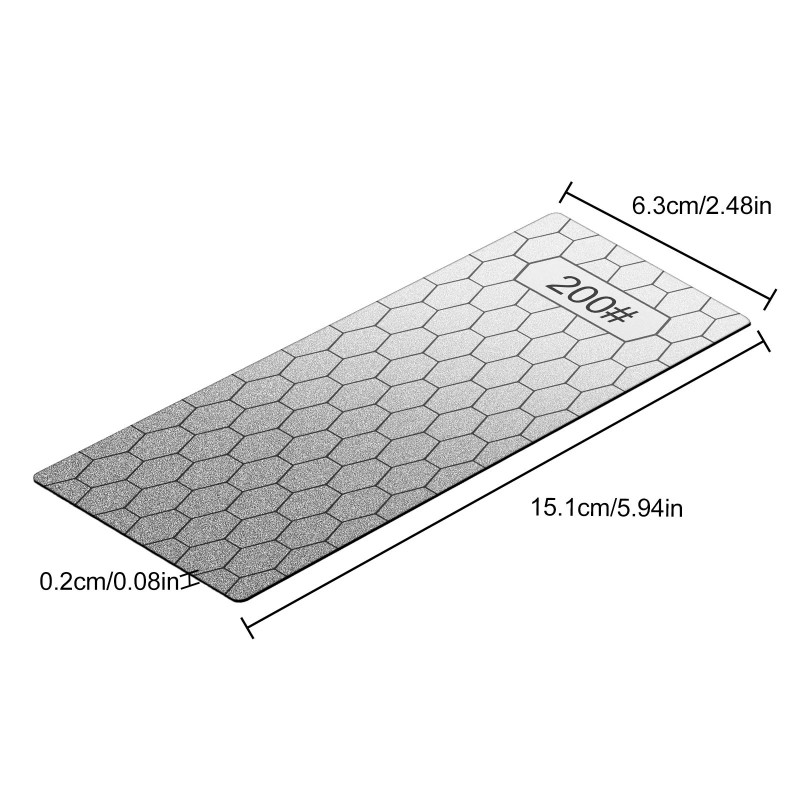iBrookAuction 5Pcs Diamond Sharpening Stone Set Honeycomb Surface Whetstone 200-1200