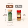 ComSaf Spice Jars with Label 4 oz 24Pcs, Glass Spice