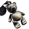 RATASK Brass Keyring, Metal Bear Keyrng, Cute Bear Keychain, Bag