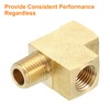 QUARKZMAN Brass Tee Pipe Fitting, 1/4" x 1/4" x 1/4"