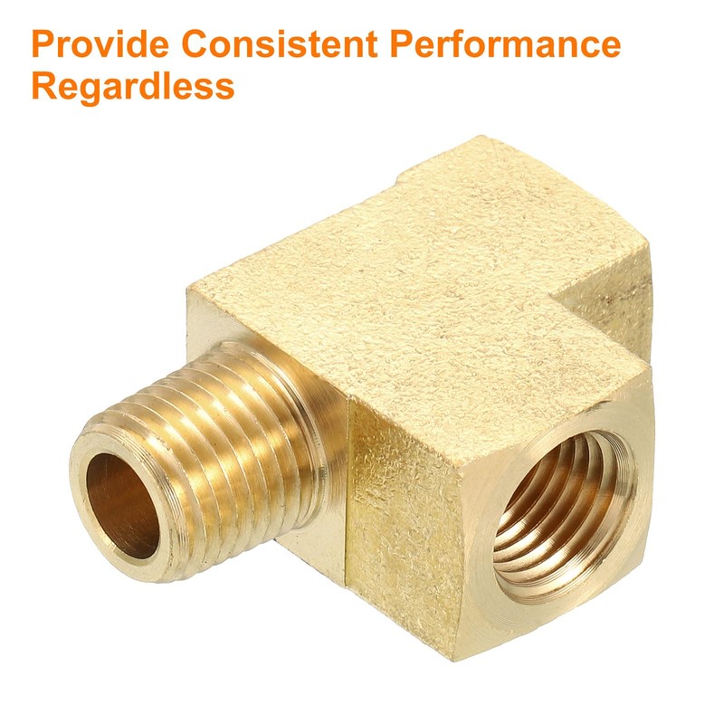 QUARKZMAN Brass Tee Pipe Fitting, 1/4" x 1/4" x 1/4"