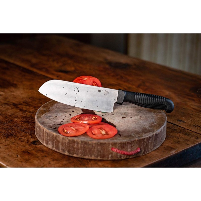 Spyderco Santoku Kitchen Knife with 6.8" MBS-26 Stainless Steel Blade