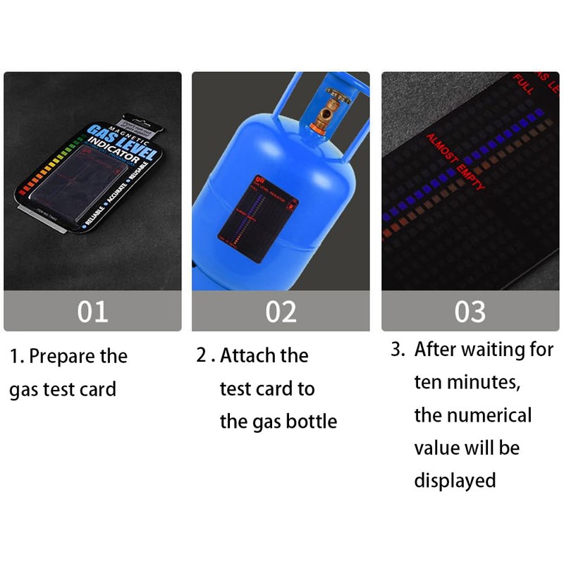 Pyhot 2 Pieces Magnetic Gas Level Indicator Reusable Propane Fuel