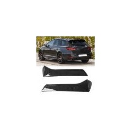 Car Rear Window Spoiler for SEAT LEON 5F FR Mk3 MK3.5 2013-2021, Black Rear Spoiler Roof Spoiler Wing Replacement 1 Pair Auto Side Spoiler Trim Strip Accessories (Carbon Fiber Style)