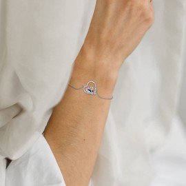 VENACOLY Clover Leaf / Jellyfish / Mushroom / Witch / Wave / Sunflower Bracelet 925 Sterling Silver Moonstone Bracelets Jewellery Gift for Women, Sterling Silver