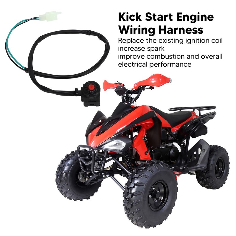 Kick Start Engine Wiring Harness CDI Box Spark Plug Ignition