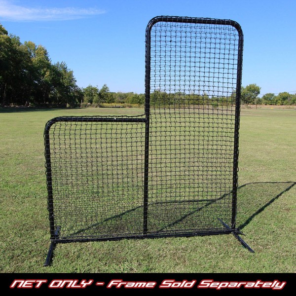 Cimarron Sports 7 x 6 Foot Baseball Softball Replacement Protective Portable Pitching L Screen Safety Netting, Net Only (No Frame Included)