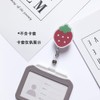 Cute Red Strawberry Badge Reel Retractable Badge Holder Nurse Badge