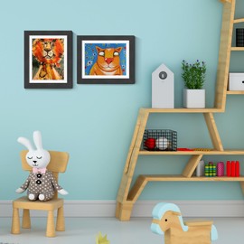 upsimples 2 Pack Kids Art Frames 10x12.5, Front Opening 8.5 x 11 Frame for Artwork Display & Storage Holds 50, Kids Artwork Frames Changeable for Children Art Projects, Drawings, 3D Art, Crafts, Black