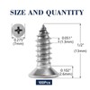 #6 x 1/2" Wood Screw 100Pcs 18-8 (304) Stainless Steel