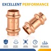 10-Pack GUOFIS Copper Press Fittings,3/4 Inch x 3/4 Inch Coupling