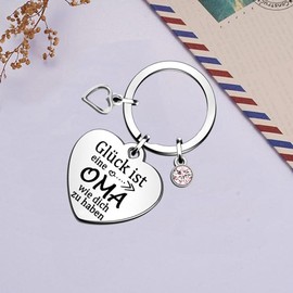 kiimiipa Grandma Gift Key Pendant, Gift Grandma, Gifts for Grandma, Gift Grandma Birthday, Meaningful Gifts for Grandma Best Grandma Gifts for Grandma Key Pendant Grandma Gift Christmas, silver