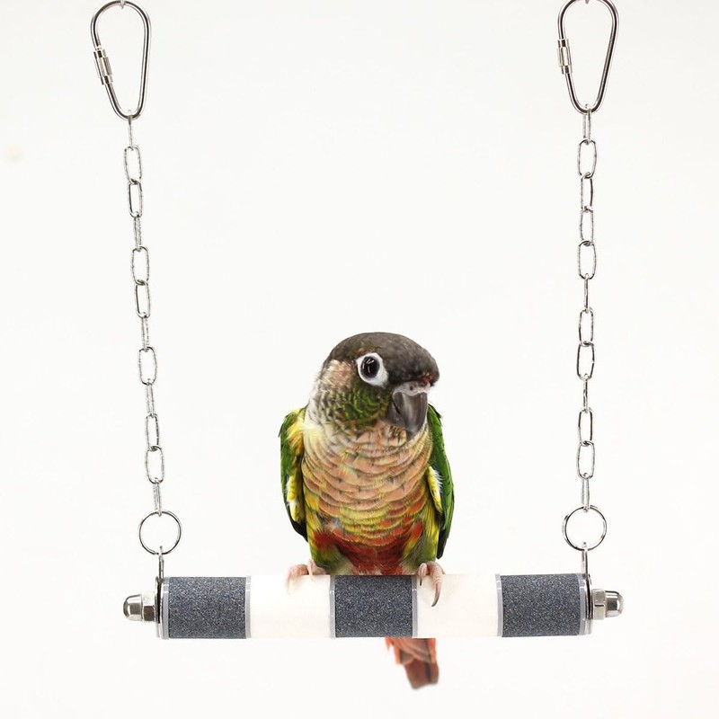 Ceramic Claw Grinding Perch for Cockatiels & Small Birds, Removable