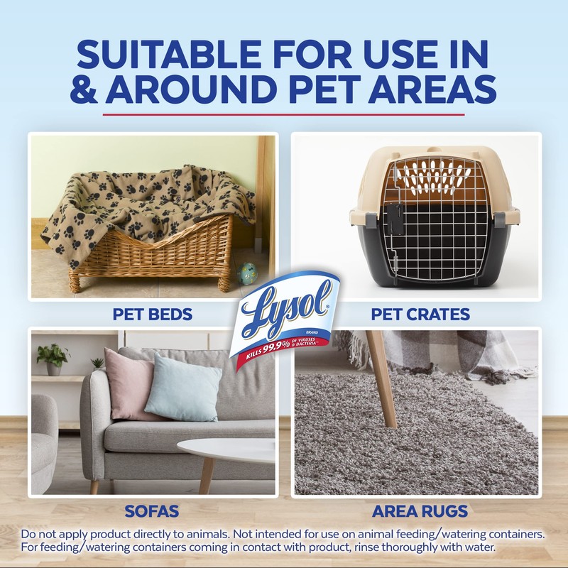 Lysol Pet Odor Eliminator Spray, Sanitizing and Disinfecting Spray for