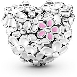 TCZNAF Mom Heart Family Bracelet Charms for European Bracelets Necklaces Mother's Day Bead Charm for Women, Cubic Zirconia