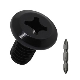 M5-0.8 x 12mm Flat Head Machine Screws (50 pcs), 18-8 (304) Stainless Steel, Phillips Drive #2, Black Oxide Coated Furniture Connectors Screws, Fayeploo