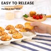 Vinino 1Pack Silicone Muffin Pan for Baking with Metal Reinforced