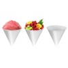 100 Count White Paper Cone Cups,5oz Snow Cone Cups for