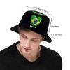 Fashion Brazil Brazilian Flag Bucket Hat Wide Brim UV Protection