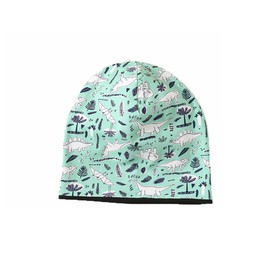 MAKFORT Children's Beanie Hat Soft Cotton Hat Children's Slip-On Hat Boys and Girls Autumn Spring Winter, Light Blue Dinosaurs