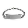 Leukemia Medical ID Alert Bracelet with Embossed Emblem from Stainless