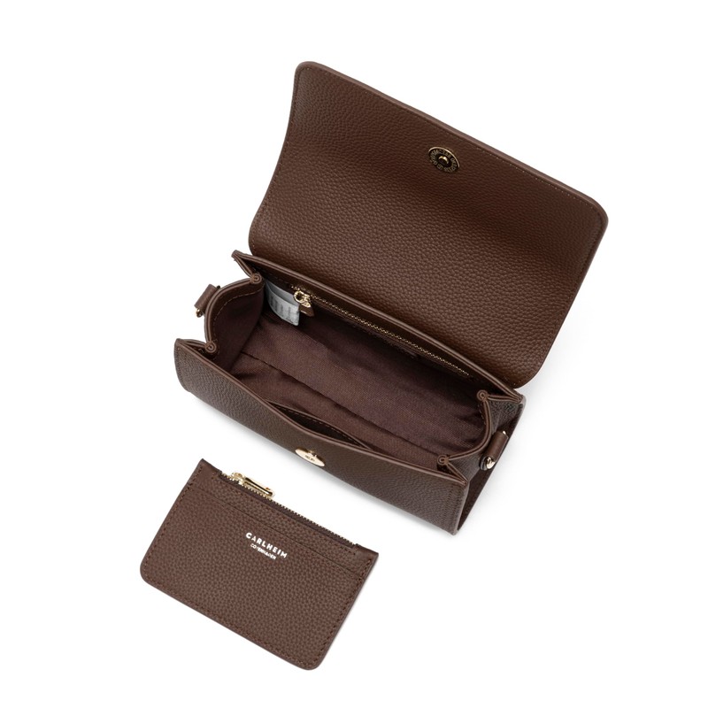 Carlheim, Gotland Genuine Leather Collection, Scarlett Genuine Leather Handbag (Brown),