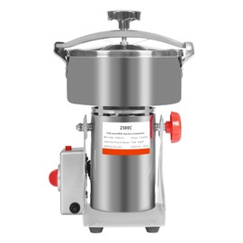 DYNAMI 2500g/5.5lbs Electric Grain Mill Grinder 4500W,304 Stainless Steel High-speed Spice Herb Mill,180° Swingable Commercial Powder Machine,fit Corn Rice Wheat Peppers Coffee Beans (2500g/5.5lbs)