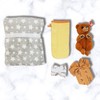 Newborn Baby Unisex Gift Basket with Fleece Blanket, Teddy Bear,