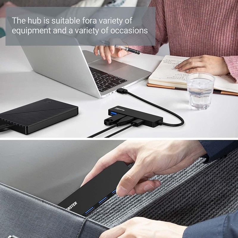 OBERSTER USB C Hub, 4-in-1 USB C Multiport with Fast