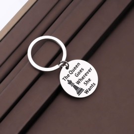 Chess Keychain Chess Player Gift Chess Lover Gift The Queen Goes Wherever She Wants Keychain (The Queen Goes k)