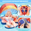 Mambobaby Baby Pool Float with Canopy, Non-Inflatable Infant Floats with