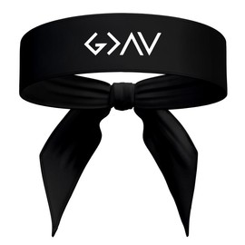 God is Greater Than The Highs and Lows Sports Head Tie Headband Black White Sweatband Running Football Soccer Weightlifting Faith Christian Love Jesus Workout Accessories Men Women Teens Youth Kids Scripture Romans 8:28 John 3:16 G>^v G>^∨ G>∧∨ G>/\v - H