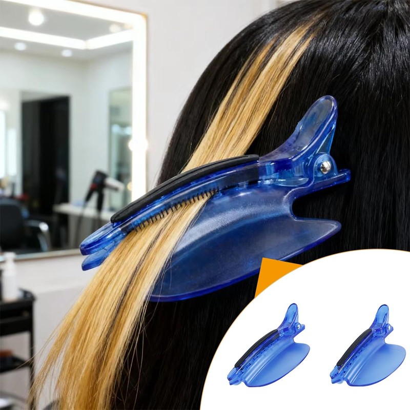 Durlo 2PCS Blue Easy Speed Separator Hair Clips for Hair