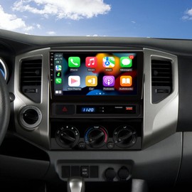 Car Stereo Radio for Toyota Tacoma 2005-2015 Radio Replacement 9 inch Touch Screen Wireless CarPlay & Android Auto Support GPS Navigation Mirror Link Bluetooth 4G WiFi DSP SWC FM/AM Backup Camera