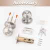 Probrico (5 Pack) Satin Nickel Round Entry Door Knobs Keyed