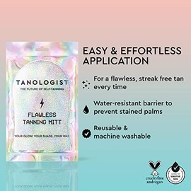 TANOLOGIST, Flawless Tanning Mitt, Guante Aplicador de Autobronceador a Prueba de Transferencias, Lavable, 1 Pieza