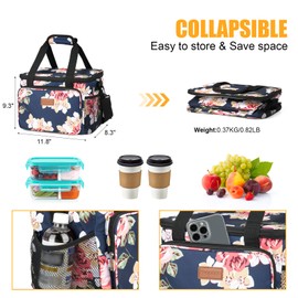 Coreskin Large Lunch Bag for Women and Men, 15L Insulated Cooler Tote with Removable Strap, Leakproof & Water-Resistant, Reusable Lunch Box for Work, Picnic, and Travel