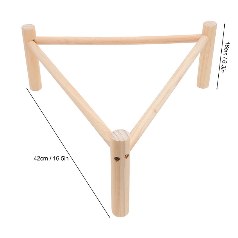 Chicken Perch Stable Triangular Wooden Chick Training Perch Toy Interactive